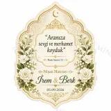 Kişiye Özel İslami Motifli Magnet, Dini Nikah Kına Söz Nişan Düğün Hatırası, Özel Tasarım Magnet