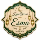 Kişiye Özel Kına Gecesi Magneti, Fener ve Osmanlı Desenli Hatıra Magneti, Özel Kesim Magnet