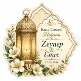 Kişiye Özel İslami Motifli Magnet, Dini Nikah Kına Söz Nişan Düğün Hatırası, Özel Tasarım Magnet