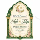 Kişiye Özel İslami Motifli Magnet, Dini Nikah Kına Söz Nişan Düğün Hatırası, Özel Tasarım Magnet