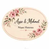 Kişiye Özel Söz Nişan Nikah Düğün Kına Magneti, Kırmızı Detaylı Hatıra Magneti, Dikdörtgen Magnet