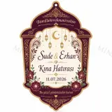 Kişiye Özel İslami Motifli Magnet, Dini Nikah Kına Söz Nişan Düğün Hatırası, Özel Tasarım Magnet