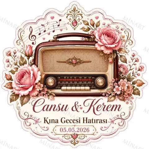 Kişiye Özel Radyo Magneti, Retro Müzik Temalı Hatıra Magneti, Özel Kesim Magnet