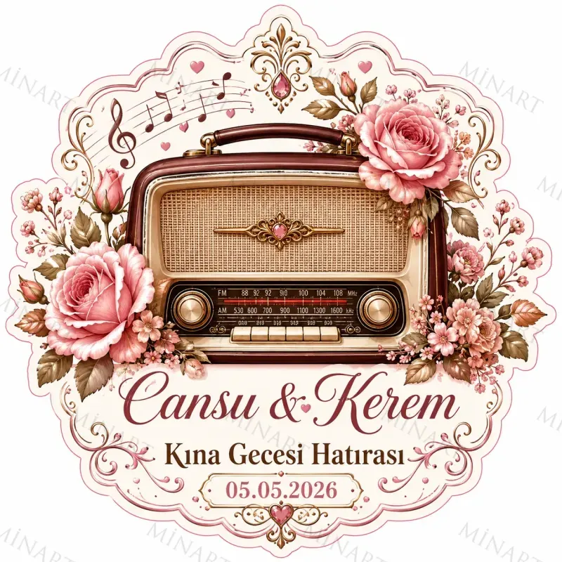 Kişiye Özel Radyo Magneti, Retro Müzik Temalı Hatıra Magneti, Özel Kesim Magnet
